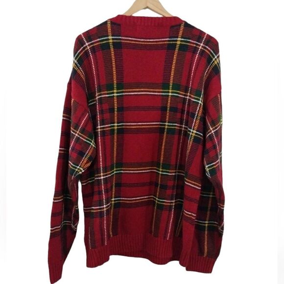 Vintage Chaps Ralph Lauren sweater checkard size medium - Picture 4 of 4